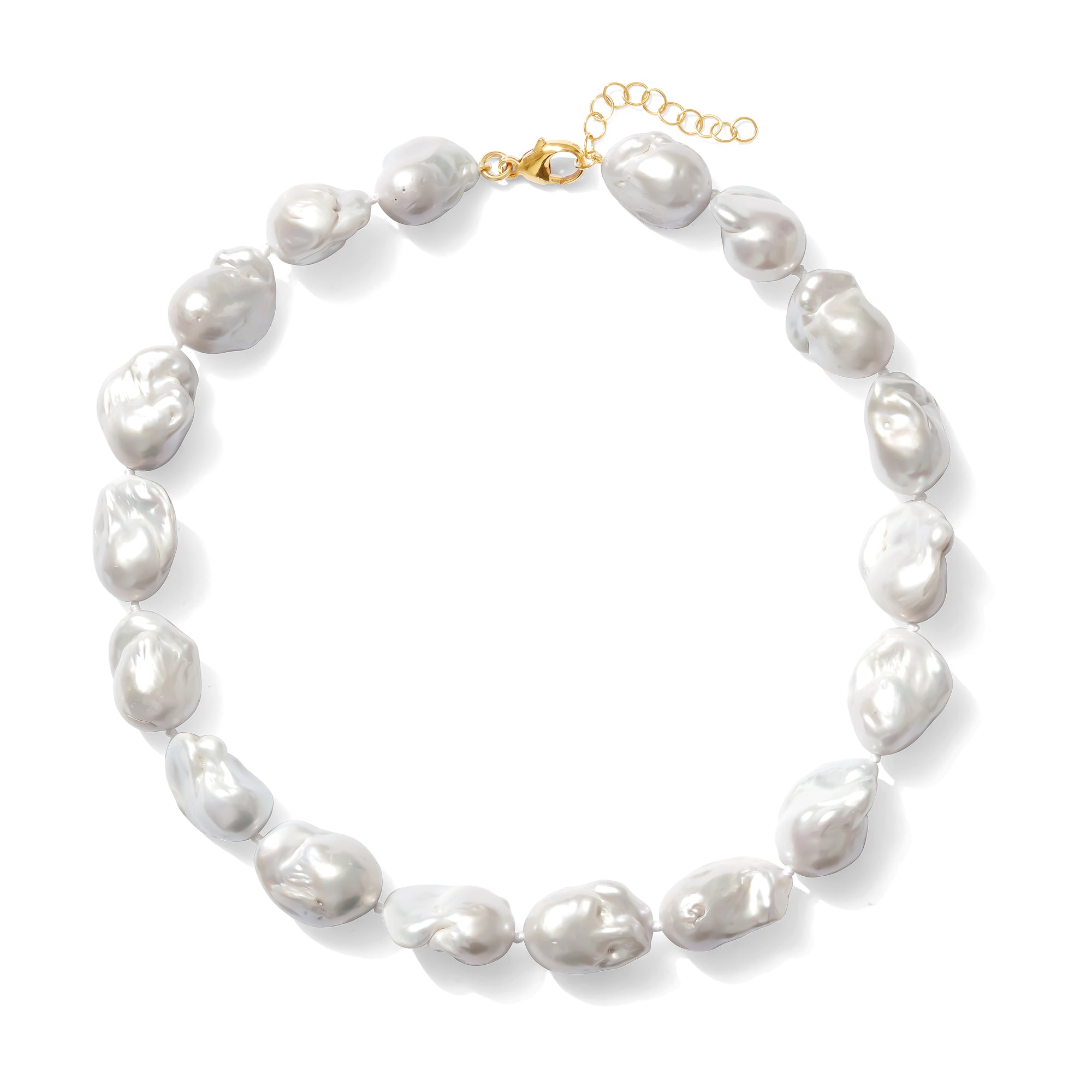 white baroque pearls - large