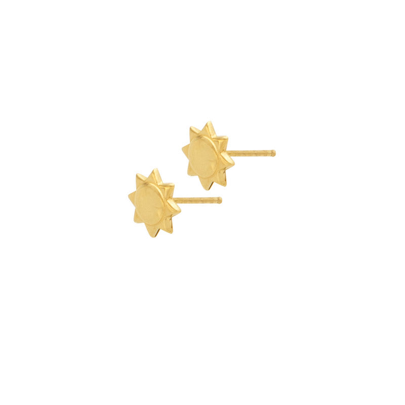 mini sunshine studs 14k