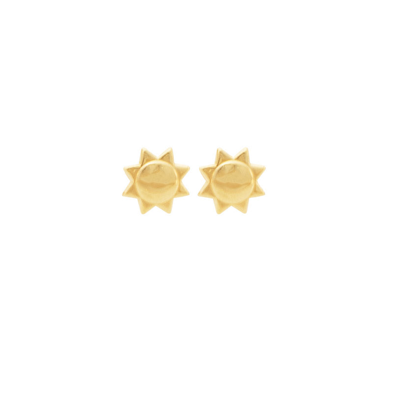 mini sunshine studs 14k