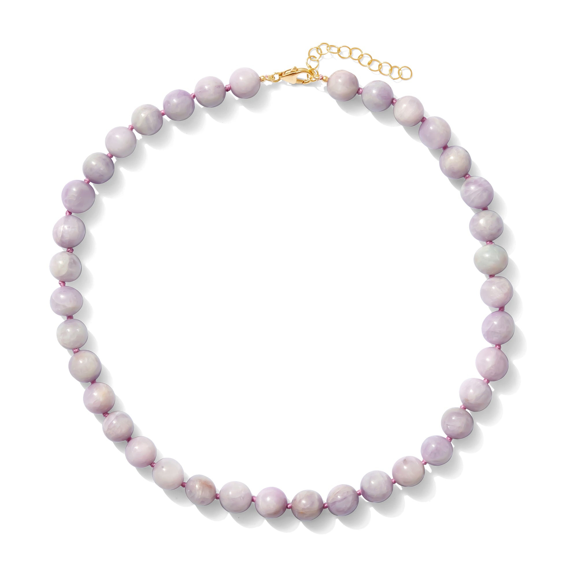 kunzite round beads