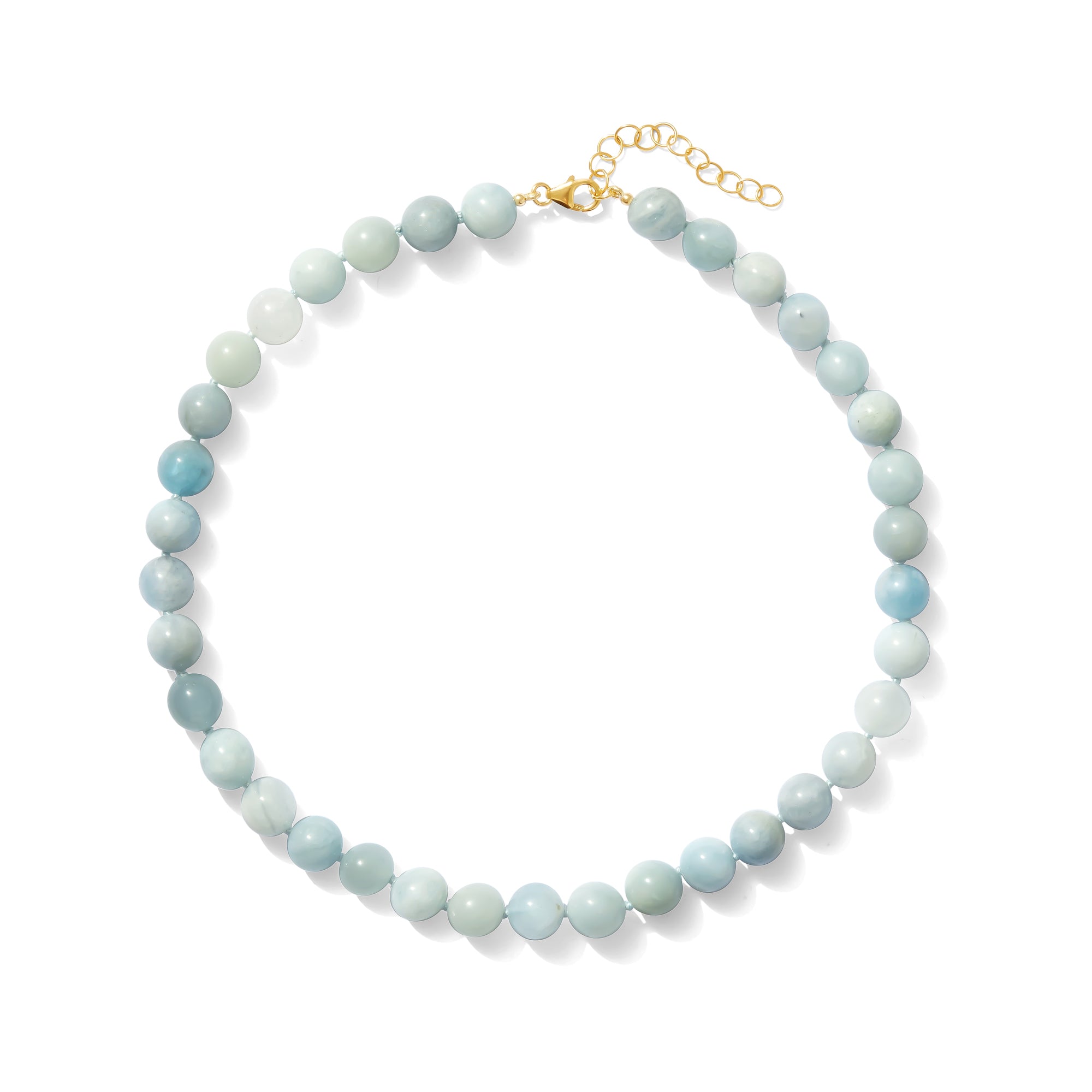 aquamarine round beads