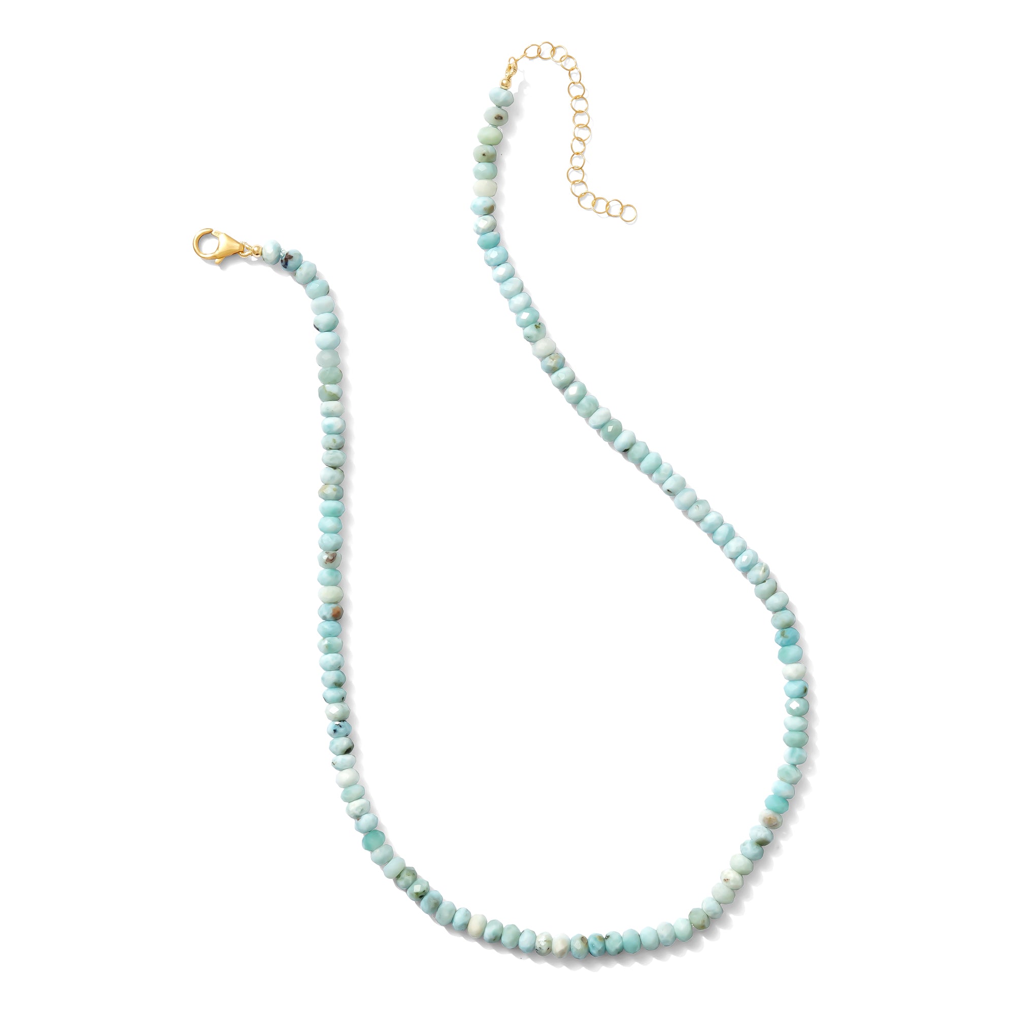larimar rondelle beads