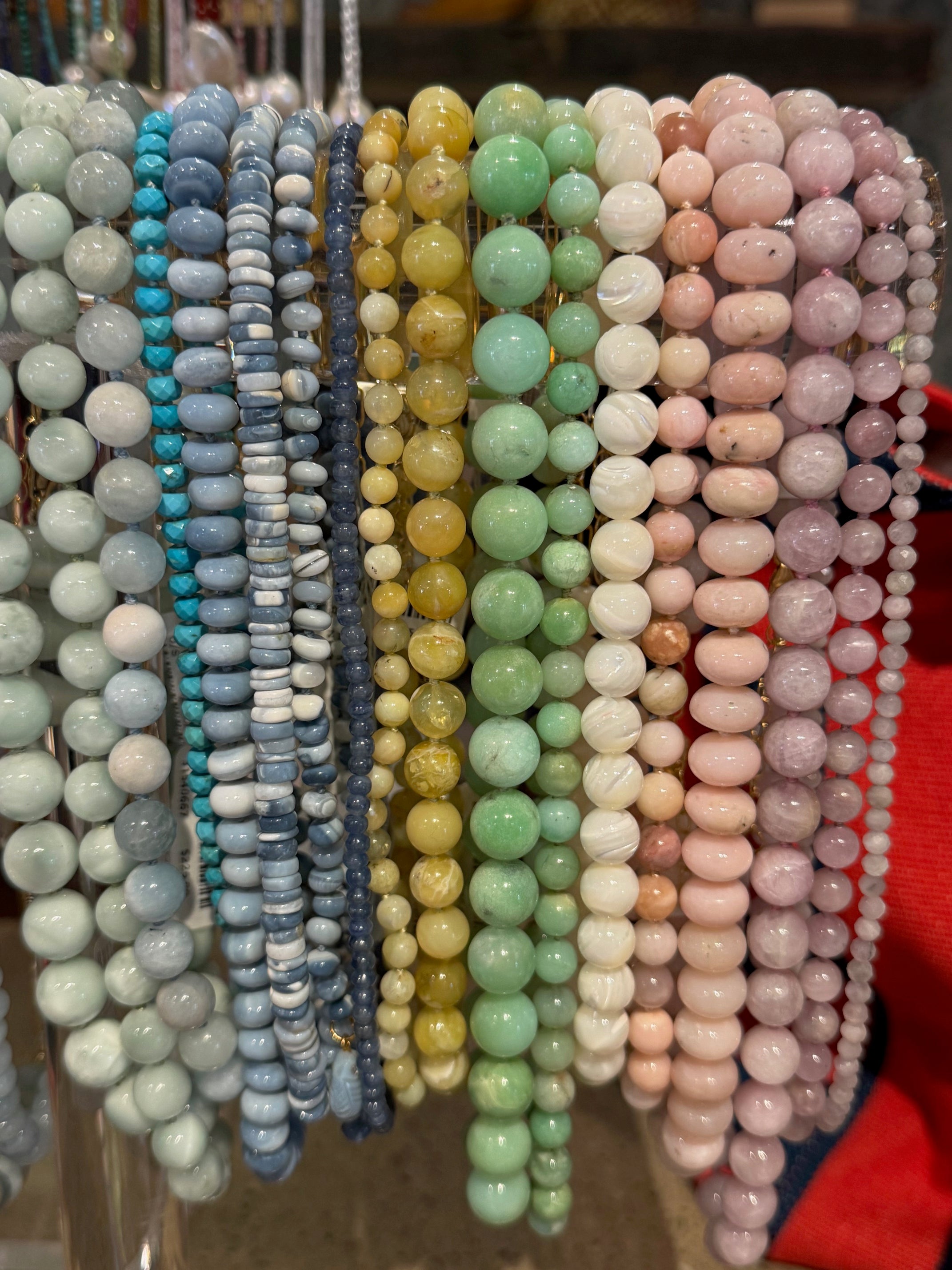 green angelite round beads