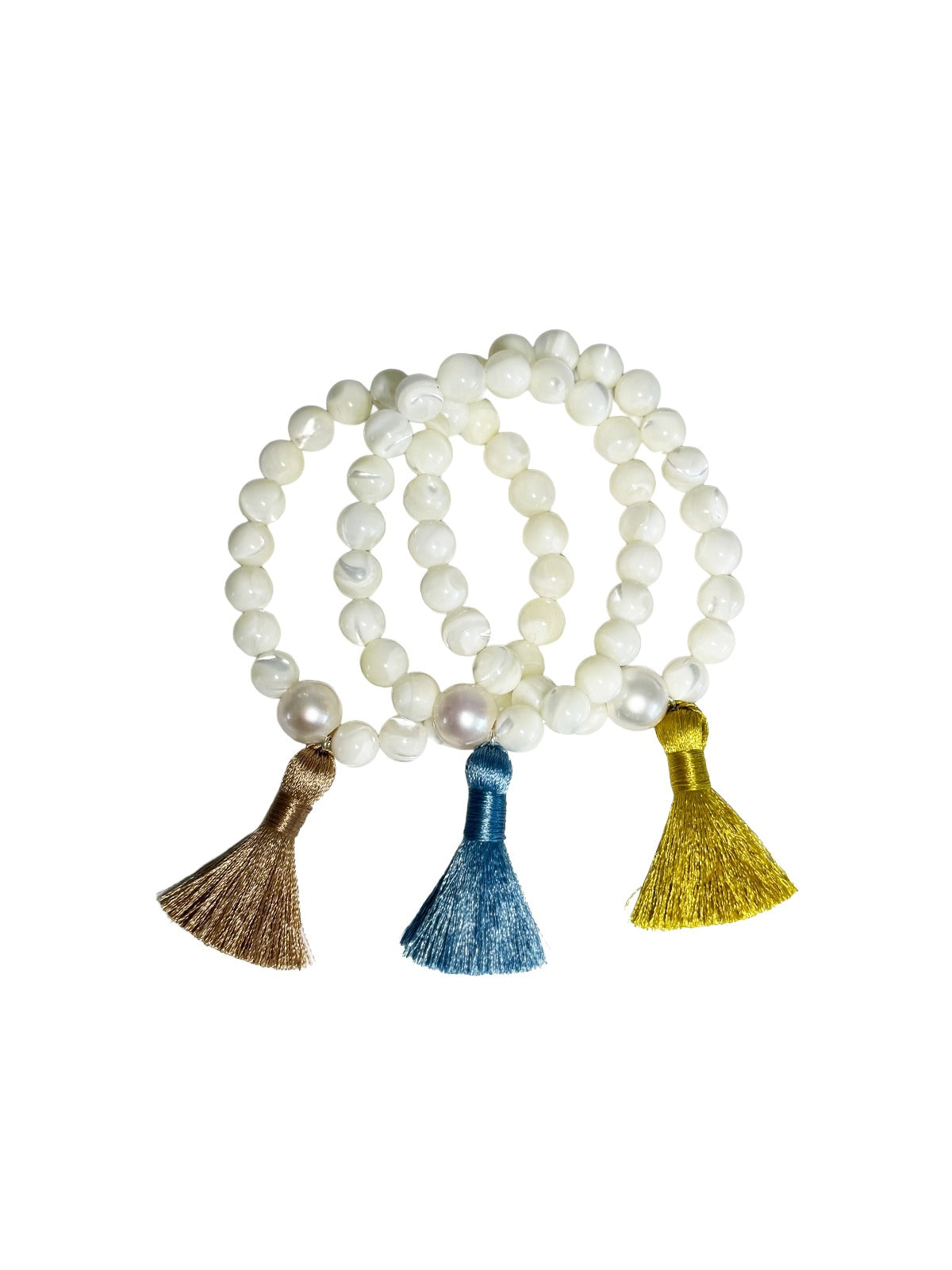 mother-of-pearl tassel bracelet