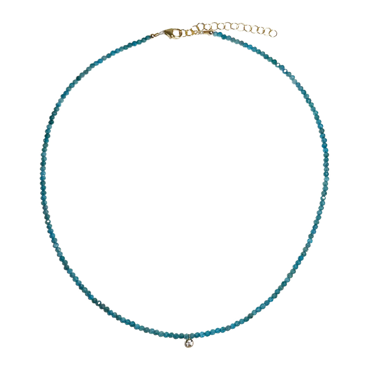 apatite & bezel cz drop