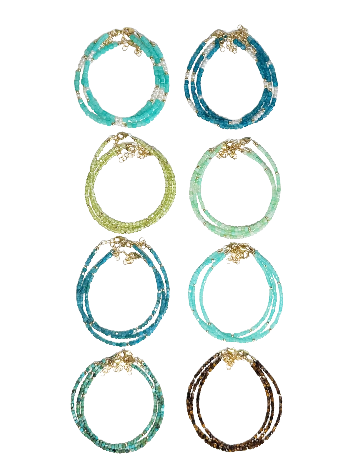 Amazonite Cube Beads Bracelet