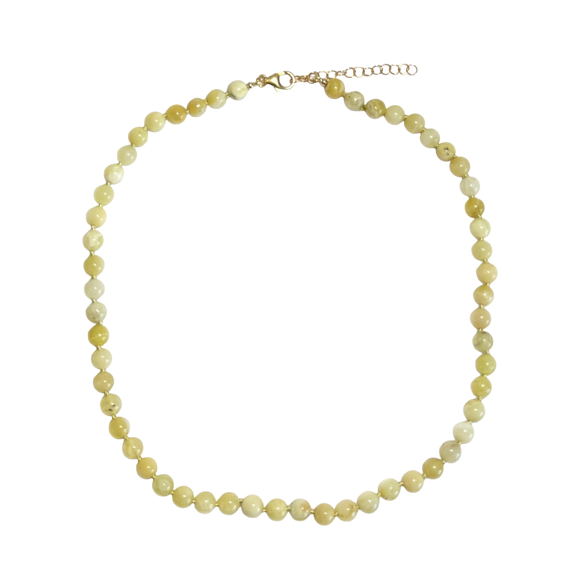 butter yellow opal round beads
