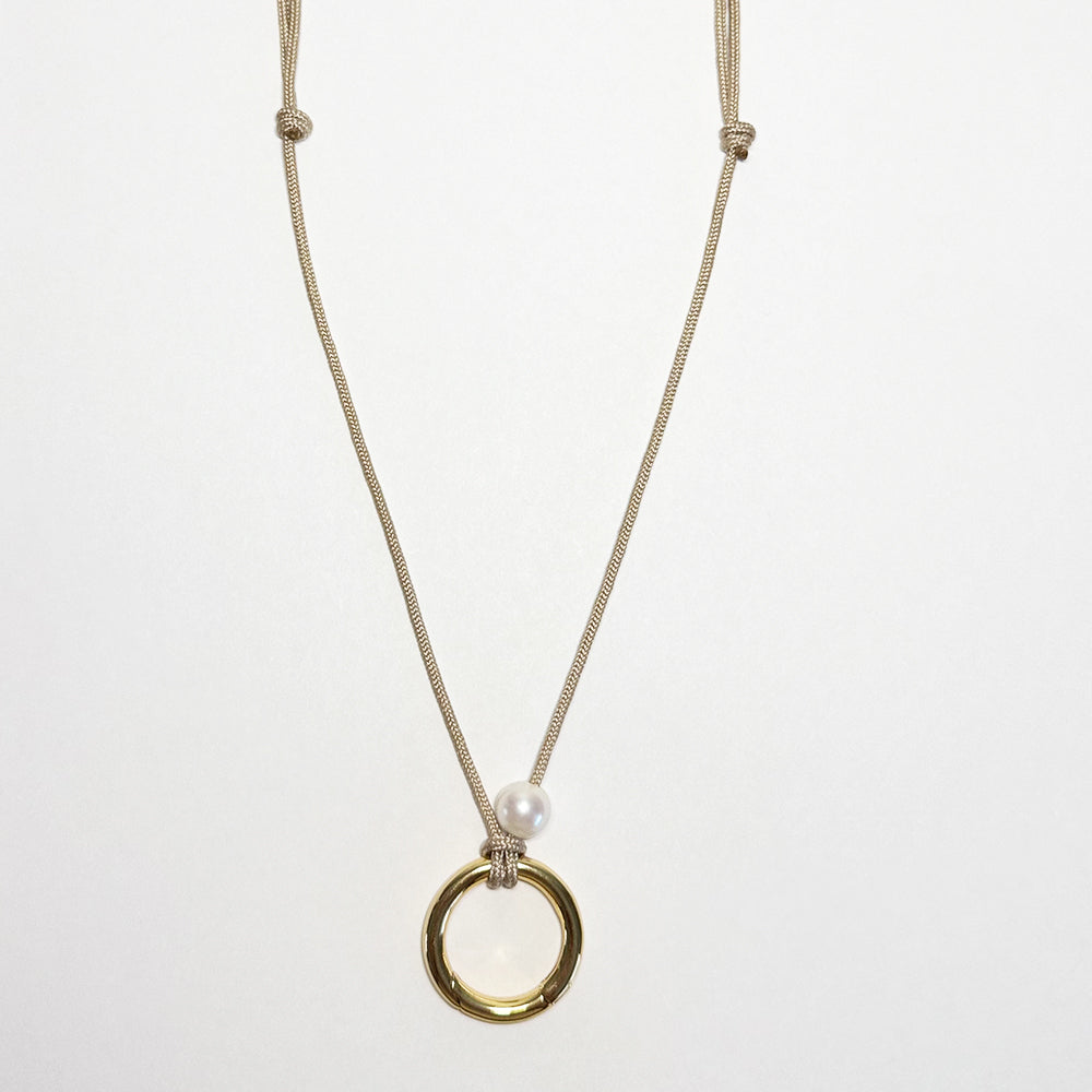 carabiner ring cord necklace