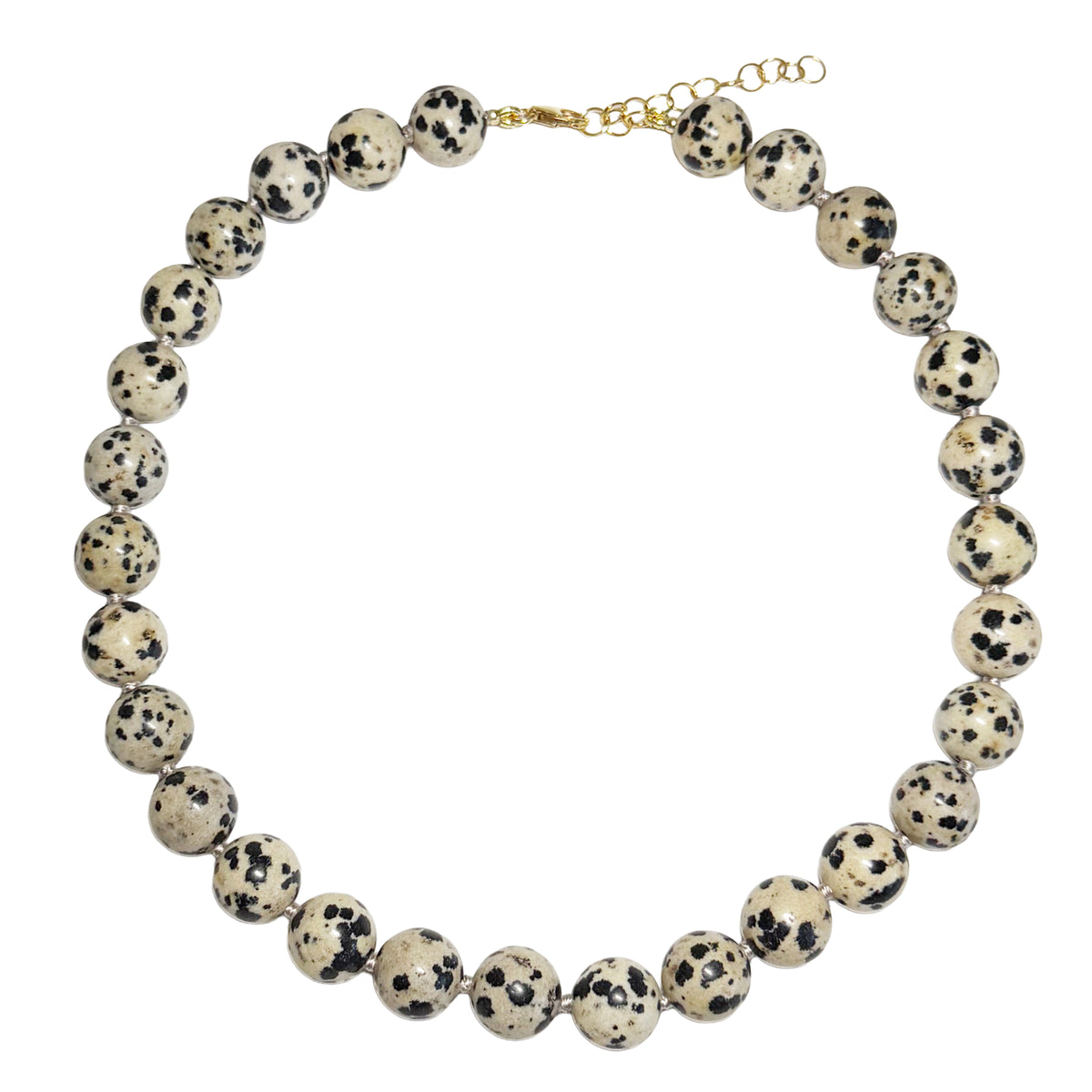 Dalmatian stone round beads