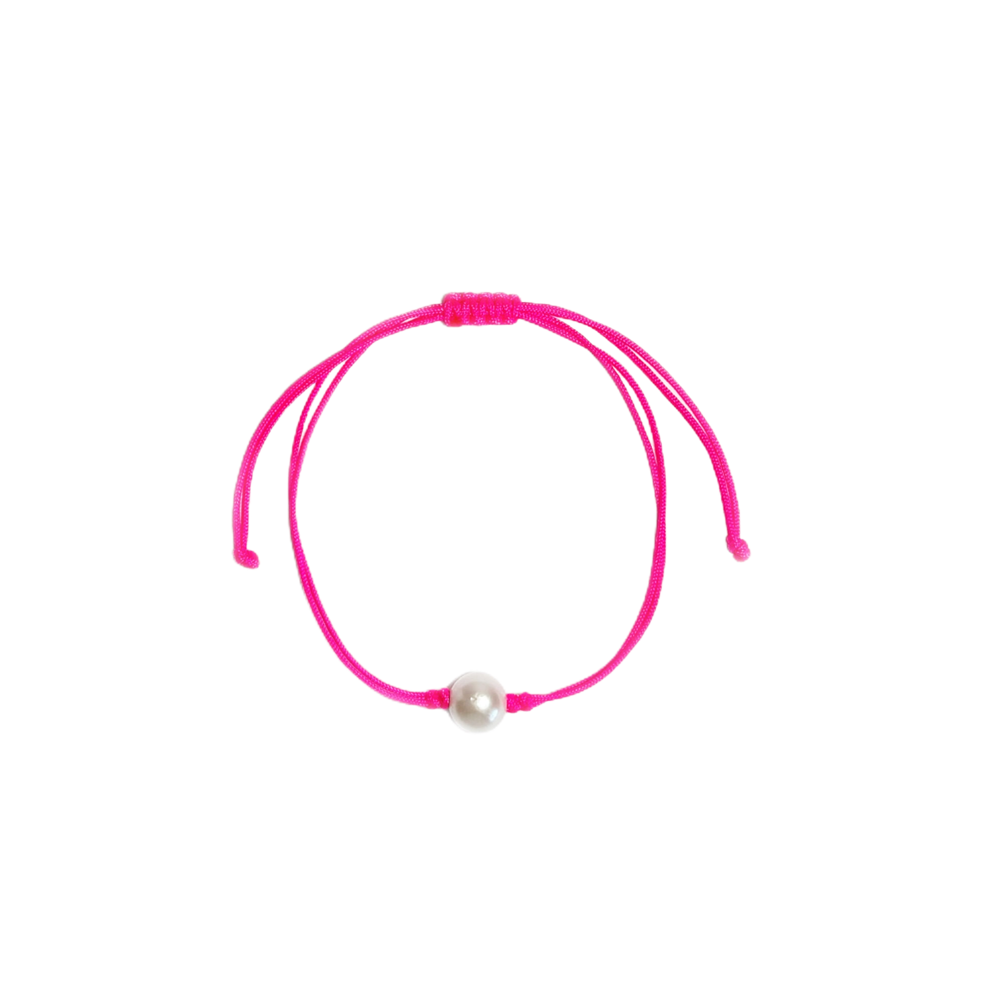 white pearl nylon anklet