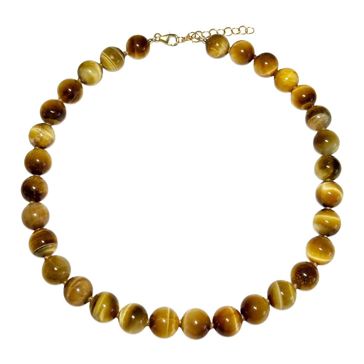 gold tiger's eye round beads 12mm
