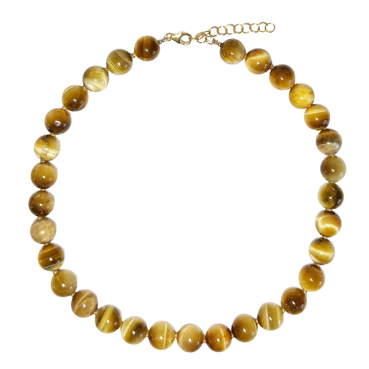 gold tiger's eye round beads 12mm