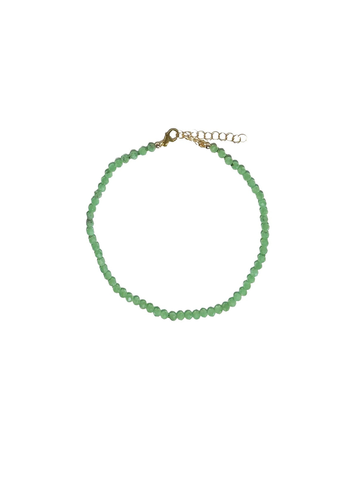 green moonstone gemstone anklet