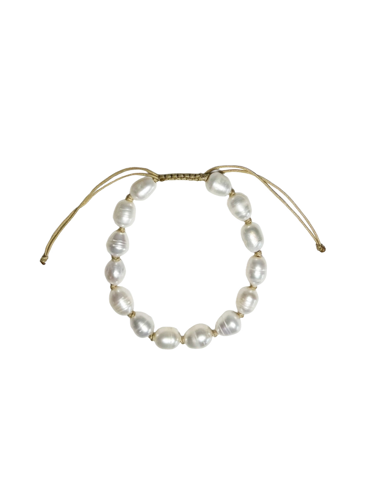 knotted oval pearl bracelet