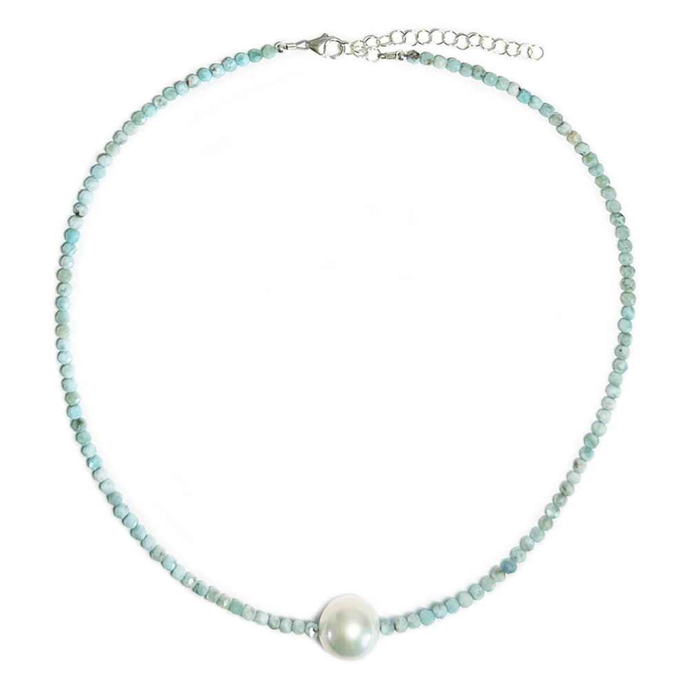larimar & white pearl