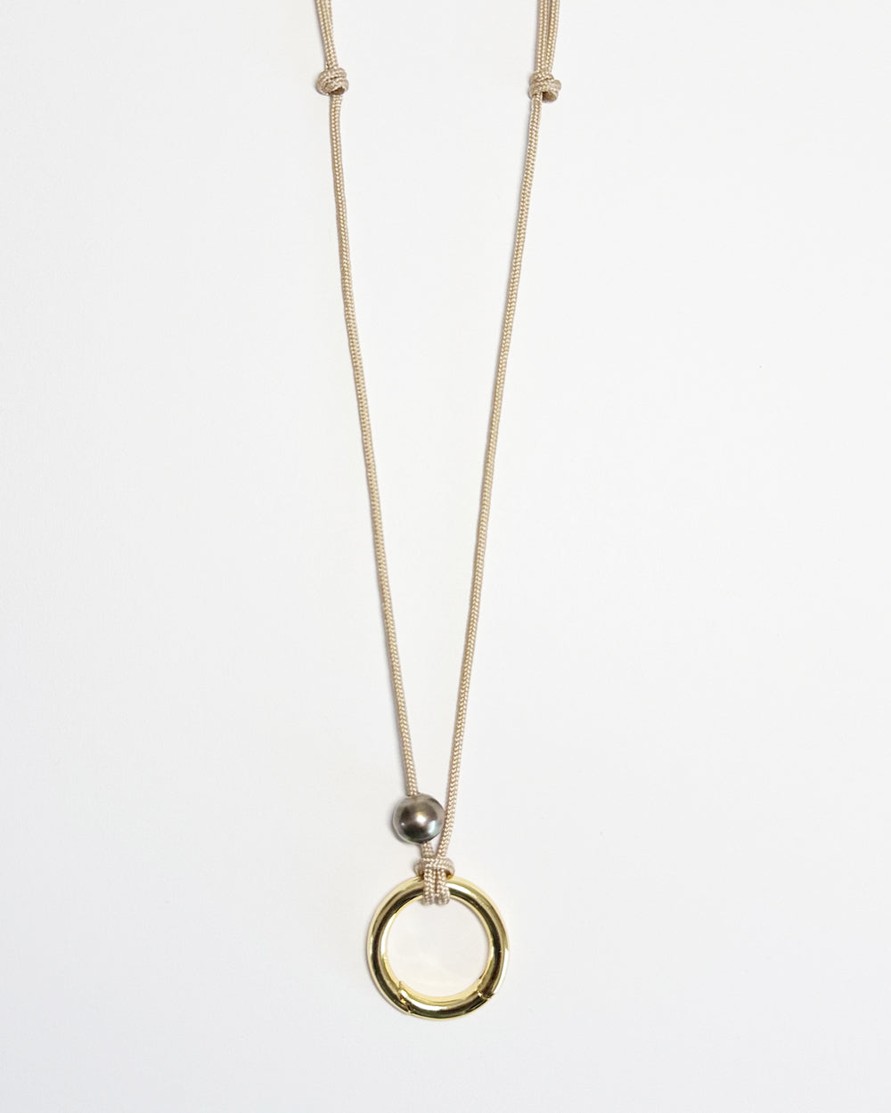 tahitian pearl link cord necklace