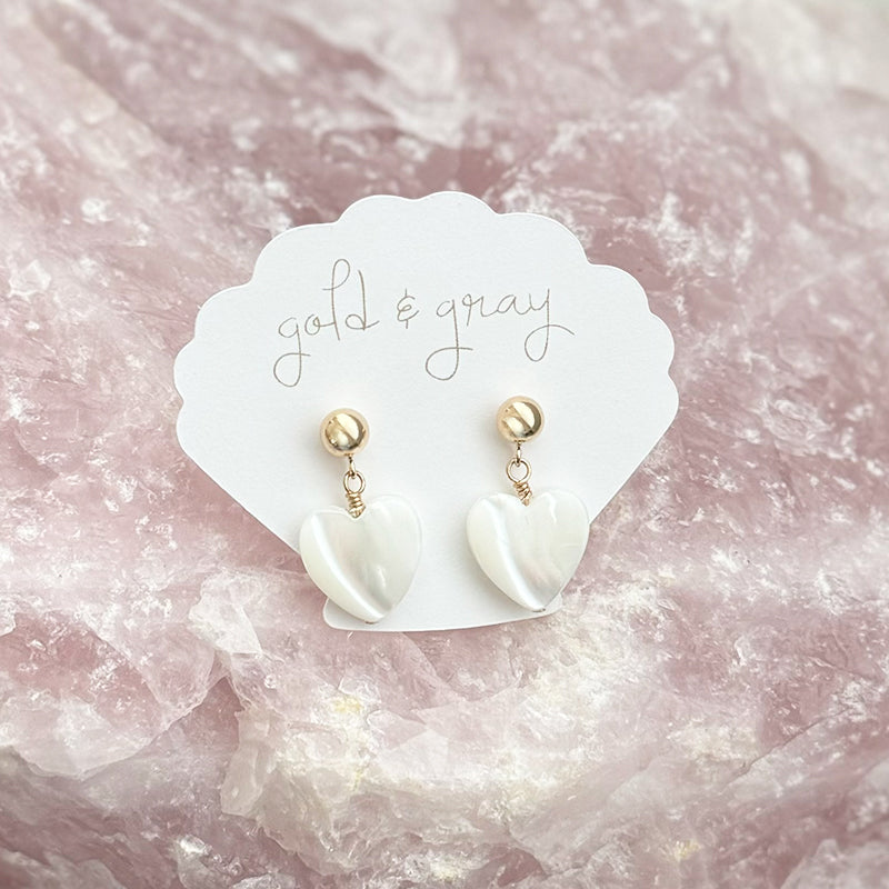 mother-of-pearl heart drops