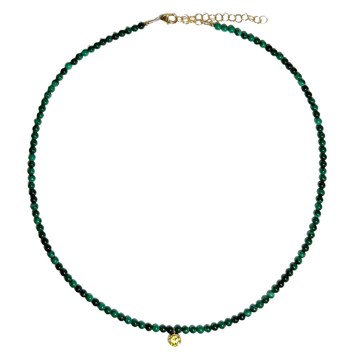 malachite & bezel citrine