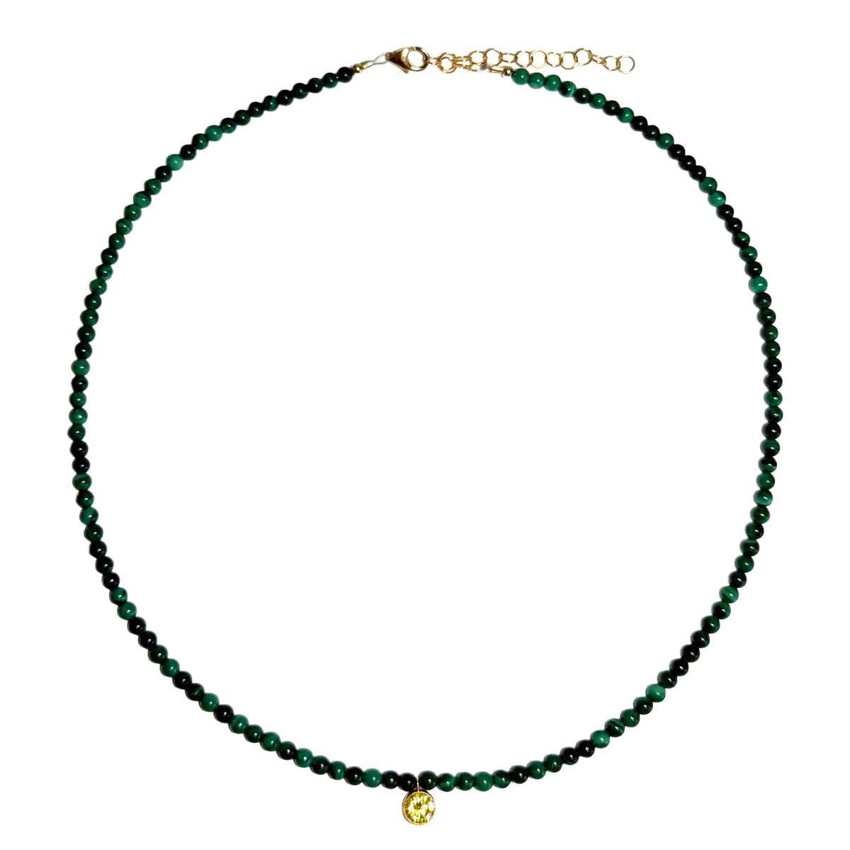 malachite & bezel citrine