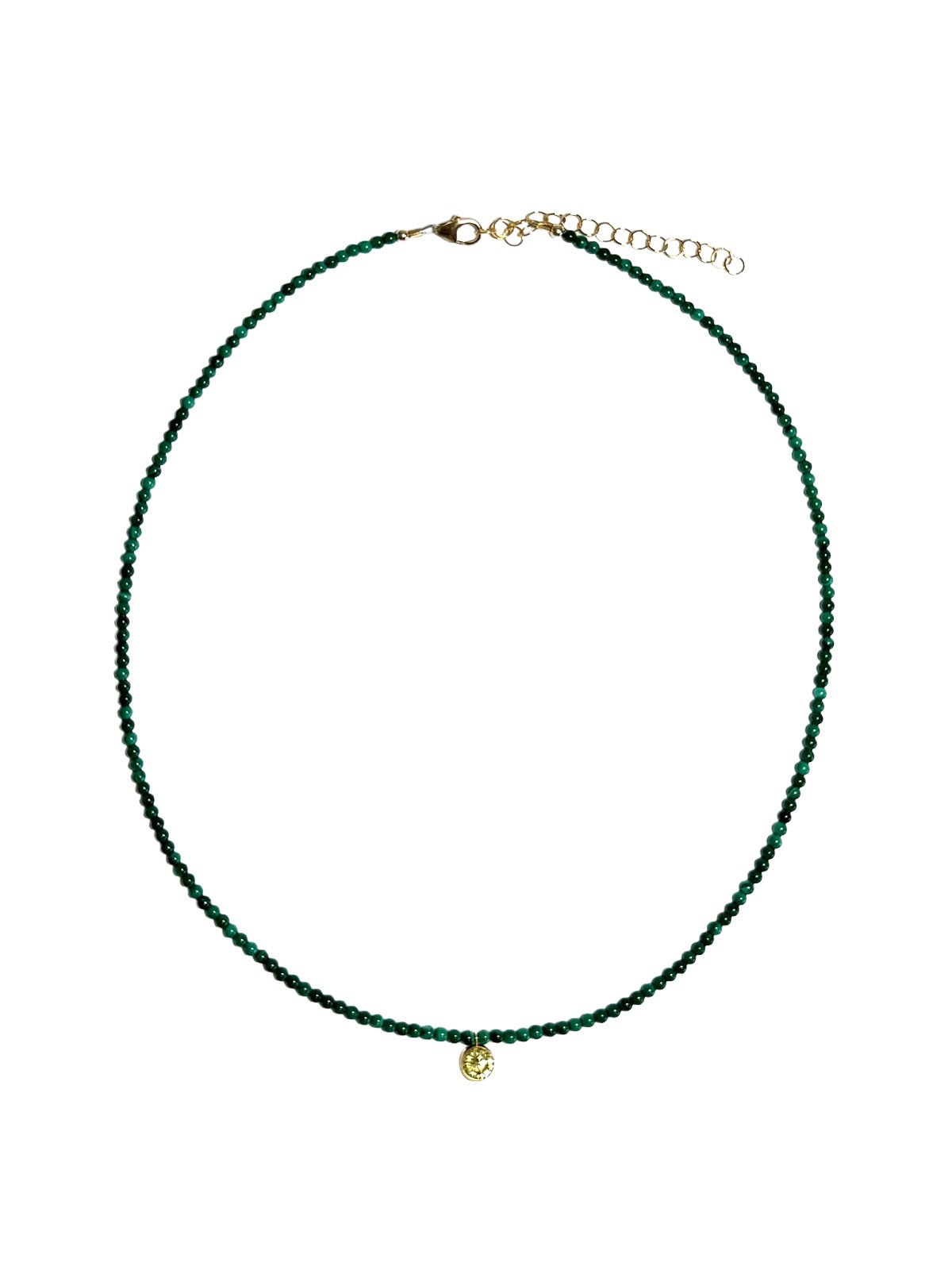 malachite & bezel citrine
