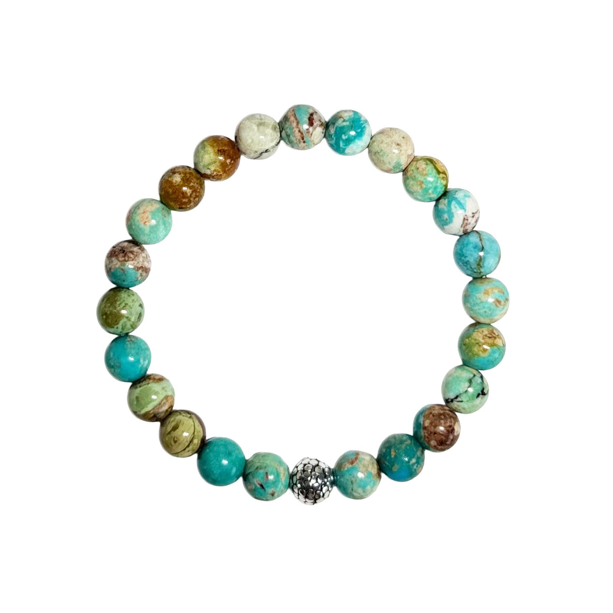 men's pebble bead & turquoise