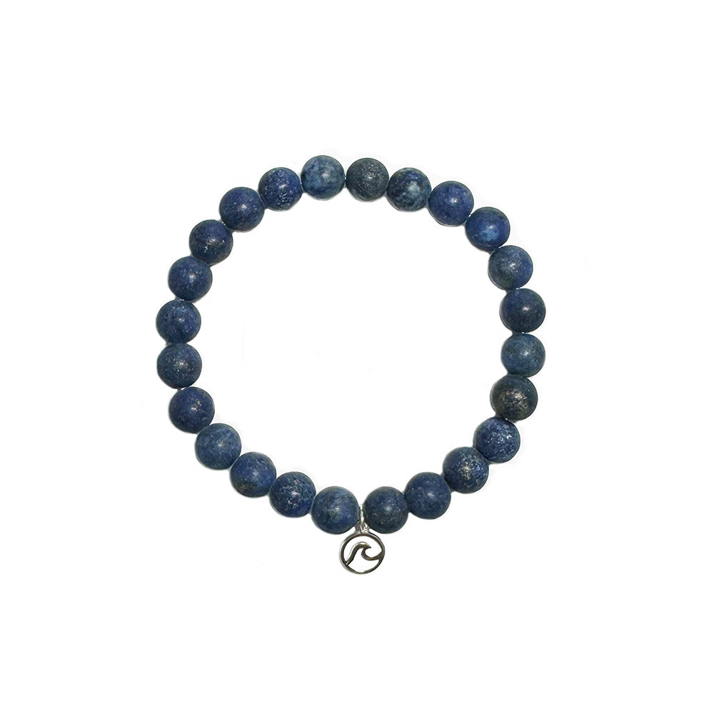 men's sterling silver wave charm bracelet