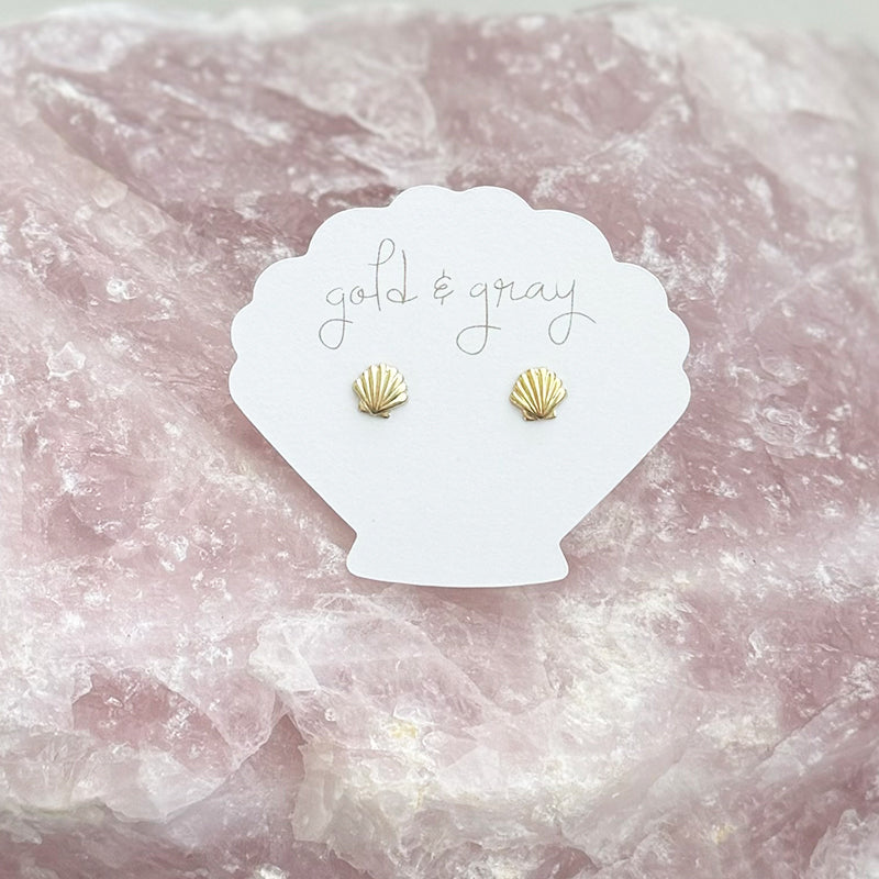 mini seashell studs