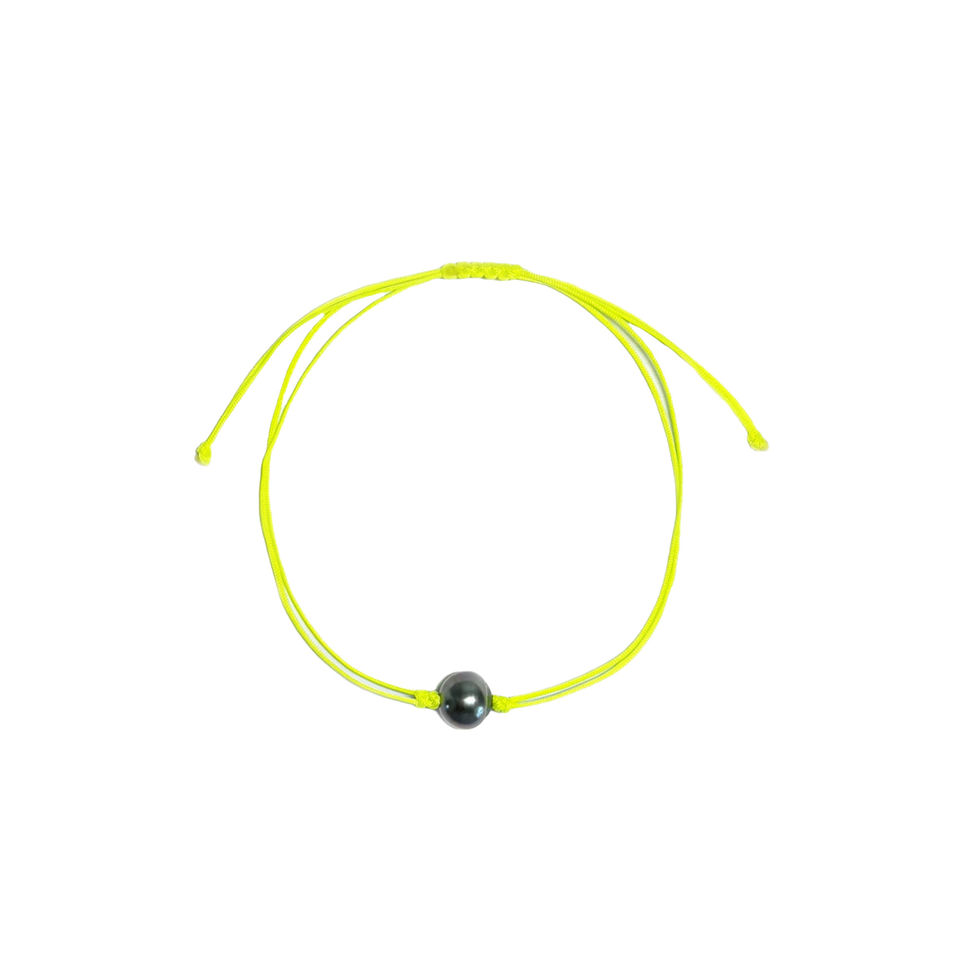 tahitian pearl nylon anklet