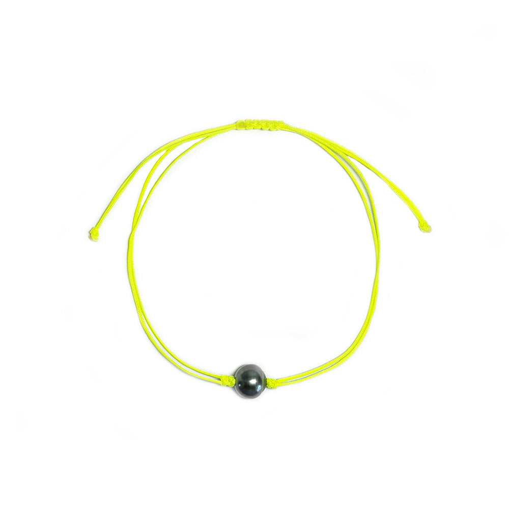 tahitian pearl nylon anklet