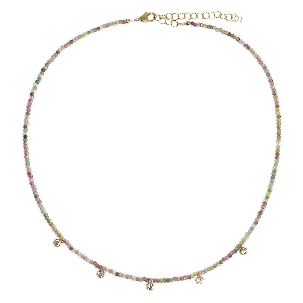 tourmaline & bezel cz drops