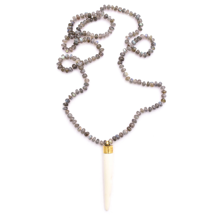 labradorite & bone spike
