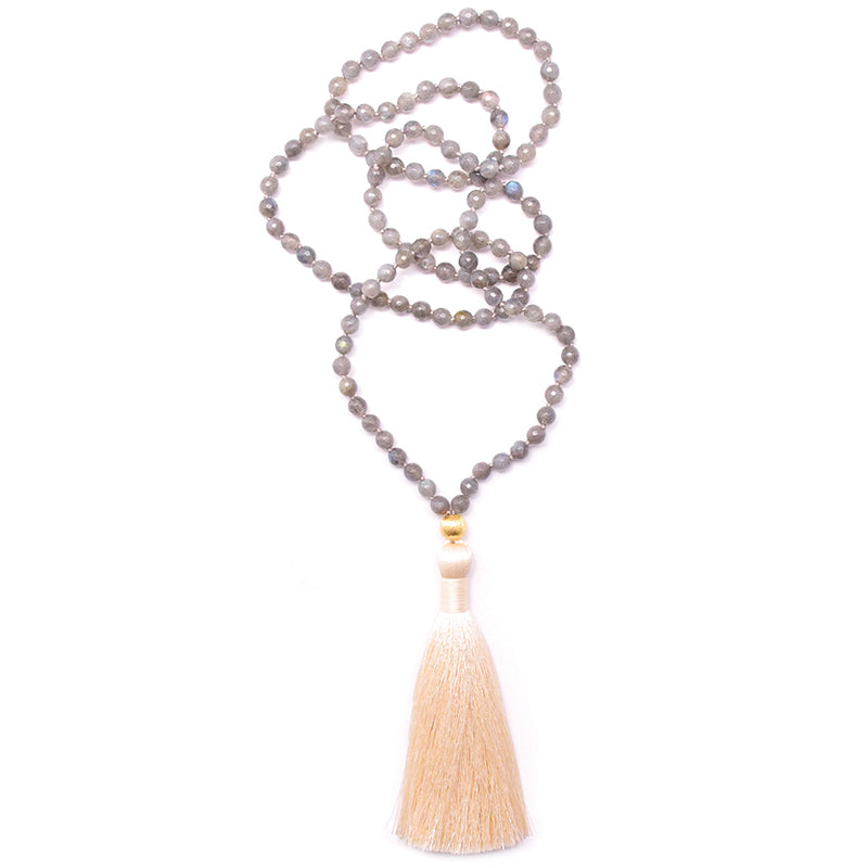 labradorite & silky tassel