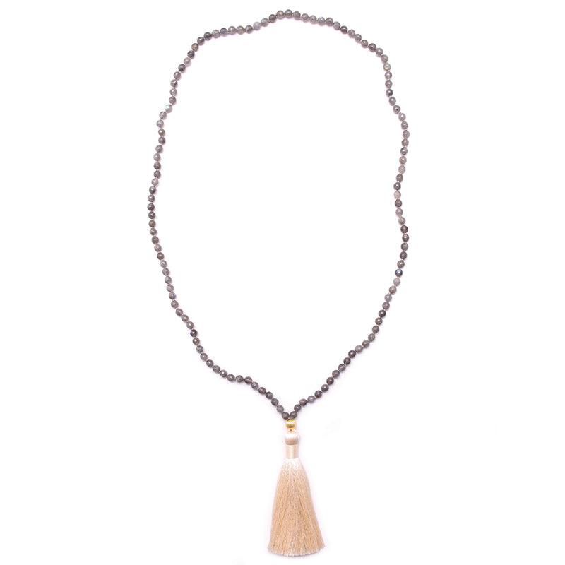 labradorite & silky tassel