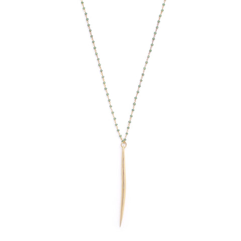 wire-wrapped green garnet
