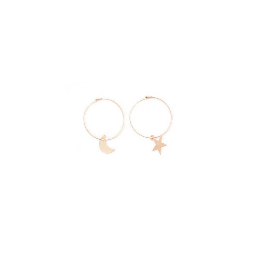 moon & star hoops