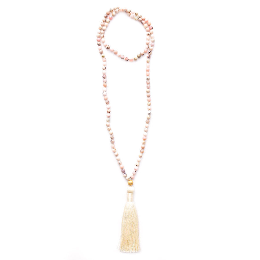 pink opal & silky tassel