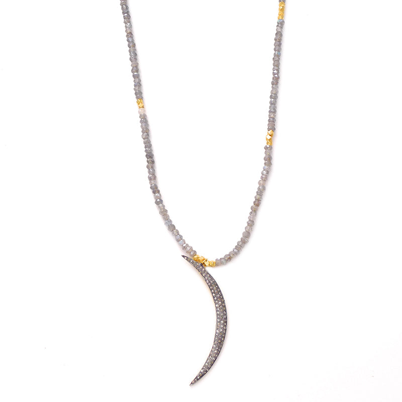 labradorite & diamond moon