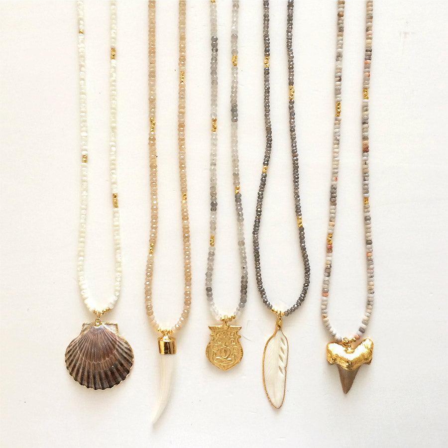 mother of pearl & scallop shell