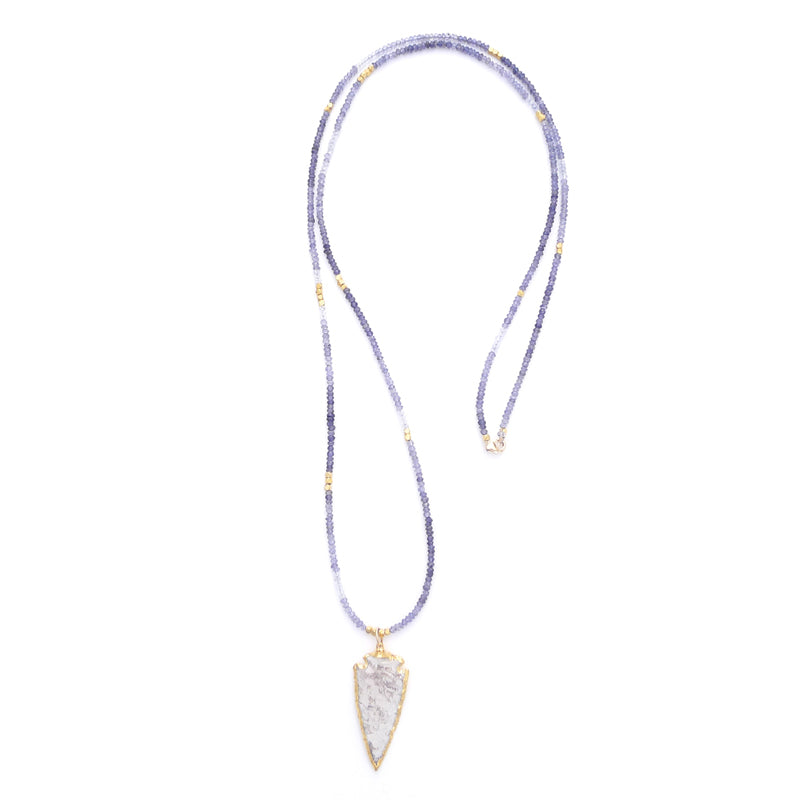 ombre iolite & arrowhead