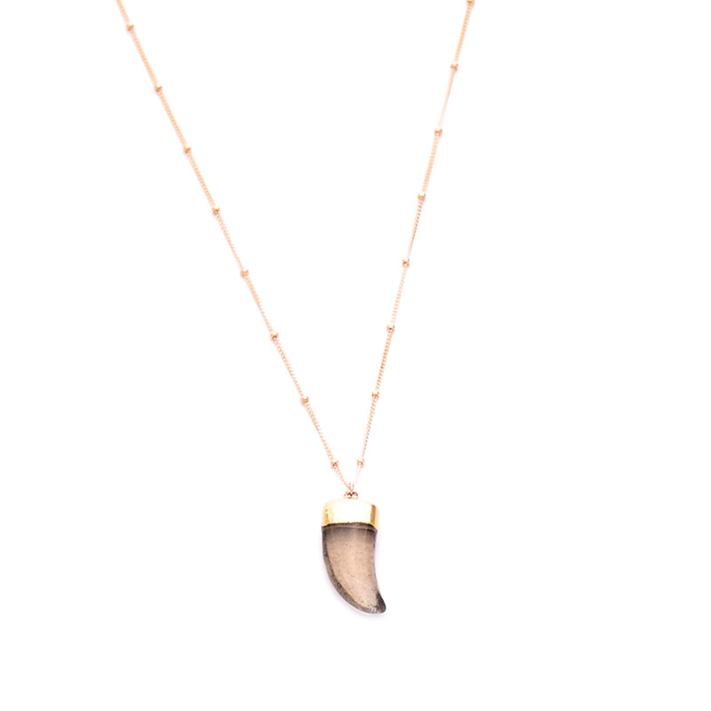 mini rutilated crystal horn