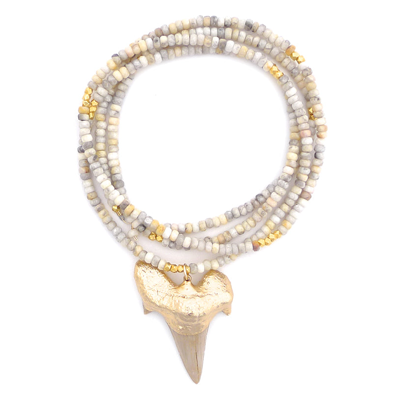 crazy agate & shark tooth