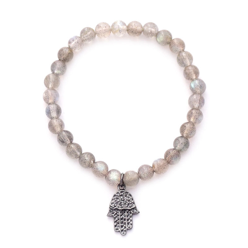 labradorite diamond charm bracelets