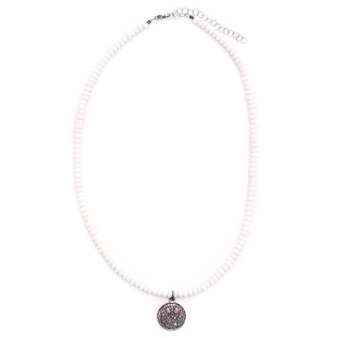 diamond smiley face choker