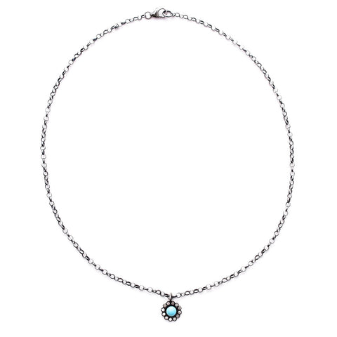 turquoise diamond flower