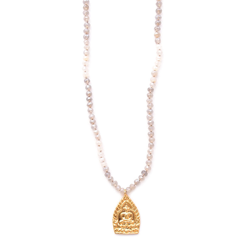 pearl chalcedony & buddha