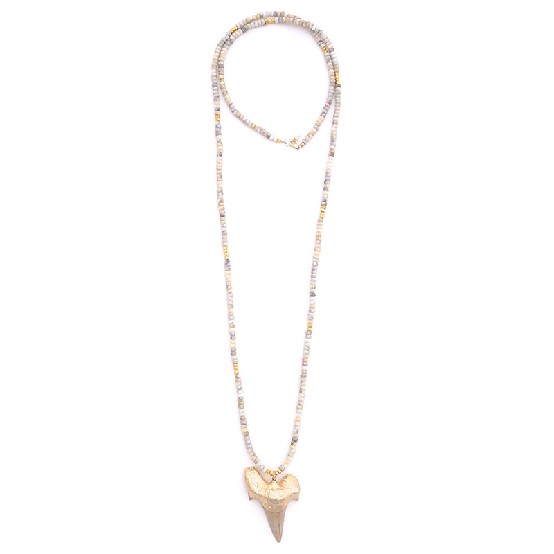 crazy agate & shark tooth