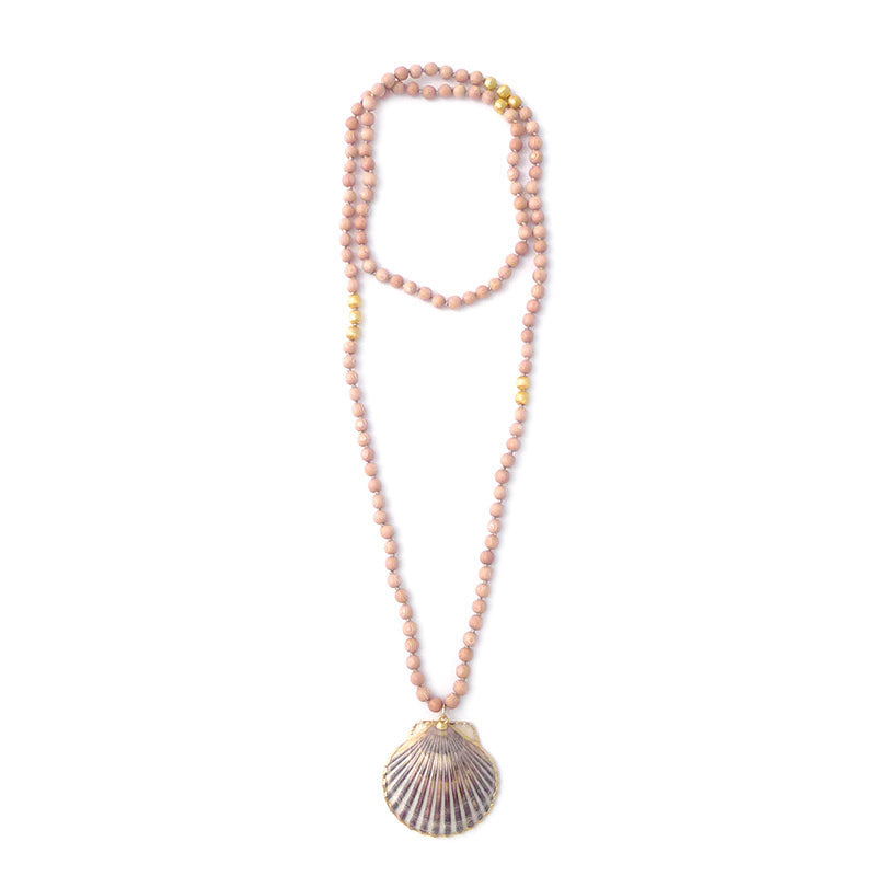 knotted rose wood & sea shell