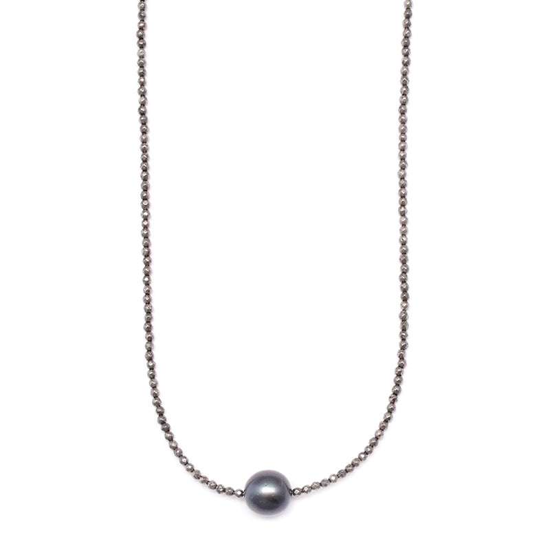 pyrite & tahitian pearl