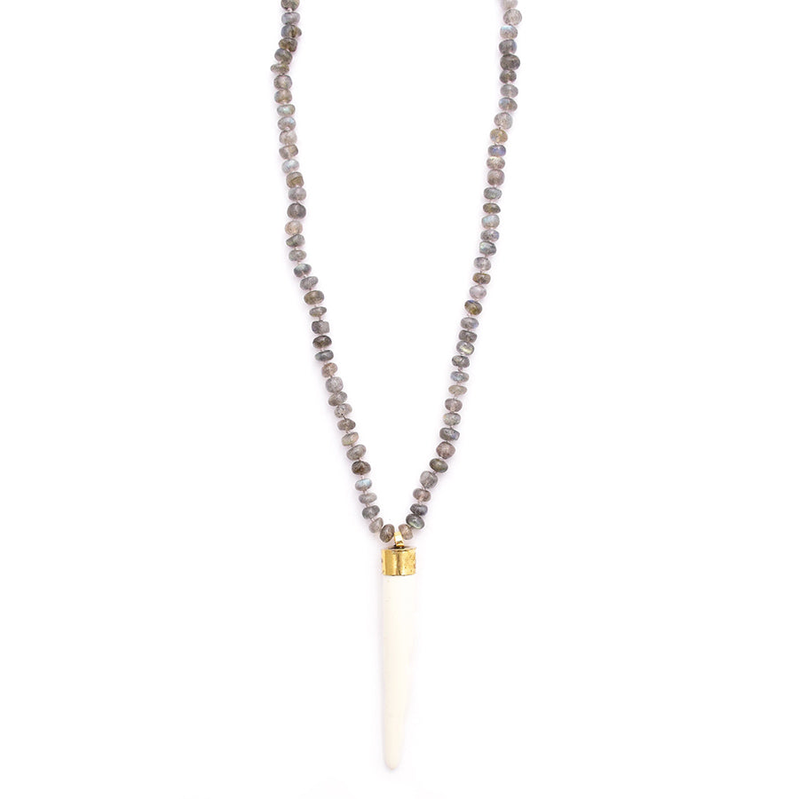 labradorite & bone spike