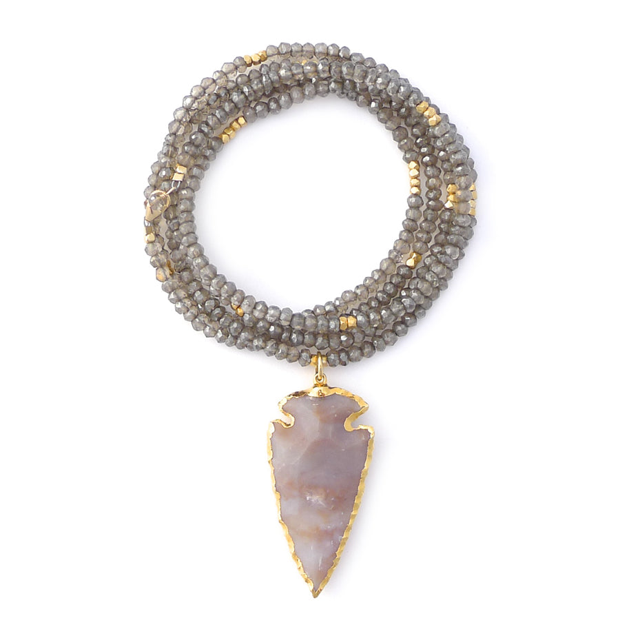 smoky topaz & arrowhead